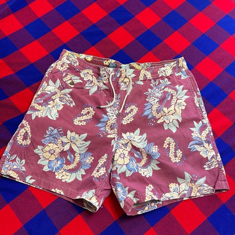 Polo Ralph Lauren Men’s Floral Vintage Mesh Lined Swim Trunks Board Shorts Sz XL
